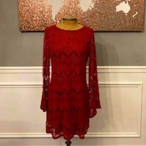 Burgundy Lace Dress